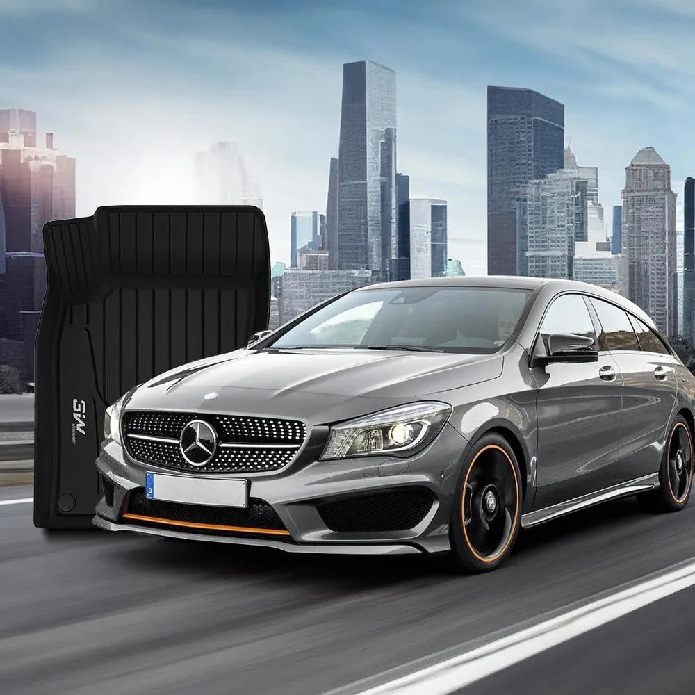 3W Mercedes-Benz CLA 2014-2019 Custom Floor Mats Thorex™ All-Weather Protection - Image 4