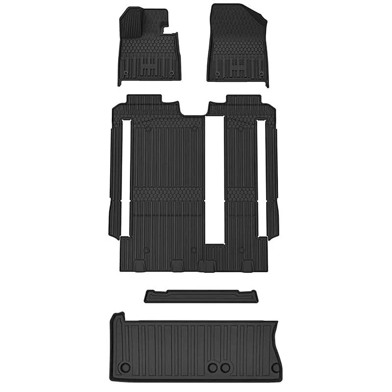3W Toyota Sienna 8 Seat 2021-2023 Custom Floor Mats / Trunk Mat TPE Material & All-Weather Protection - Image 12