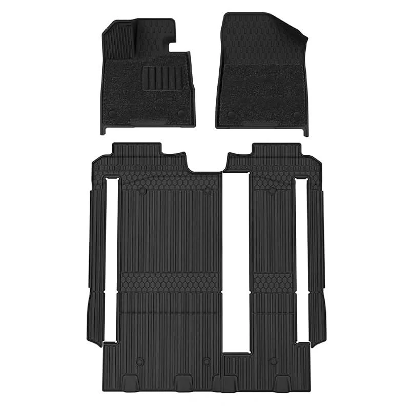 3W Toyota Sienna 8 Seat 2021-2023 Custom Floor Mats / Trunk Mat TPE Material & All-Weather Protection - Image 6