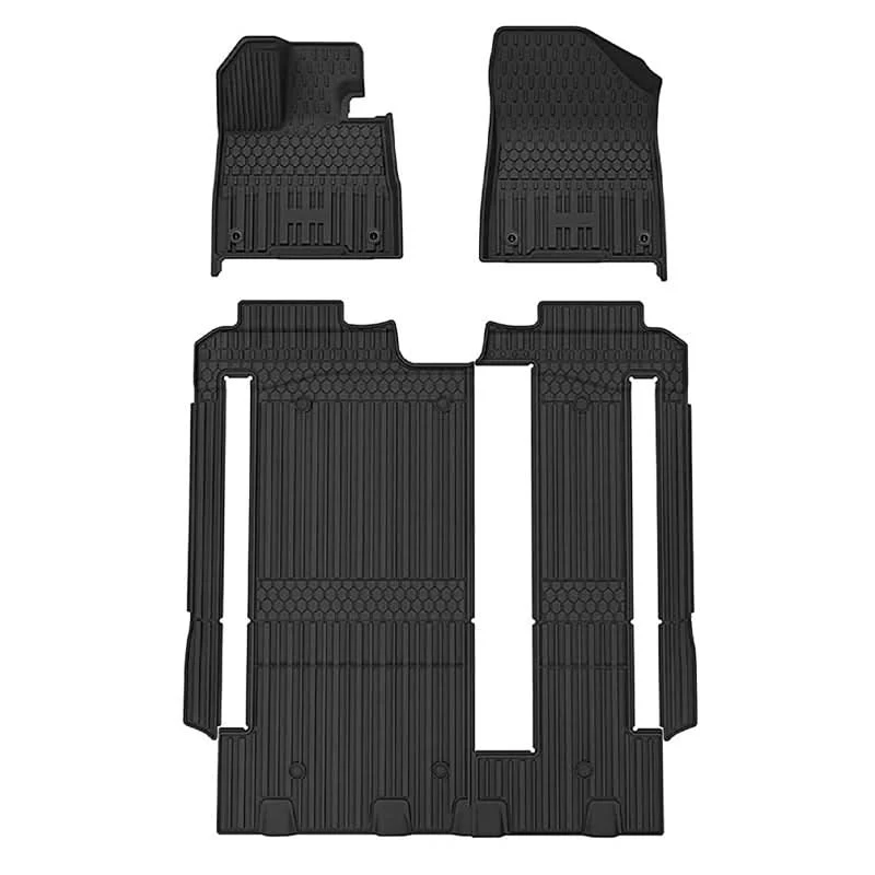 3W Toyota Sienna 8 Seat 2021-2023 Custom Floor Mats / Trunk Mat TPE Material & All-Weather Protection - Image 7
