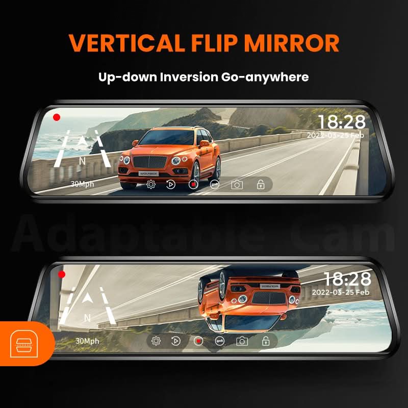 4k Dual Dash Cam Front and Rear, Best Car Mirror Dash Camera 2024, Smart Video Camera - Image 6
