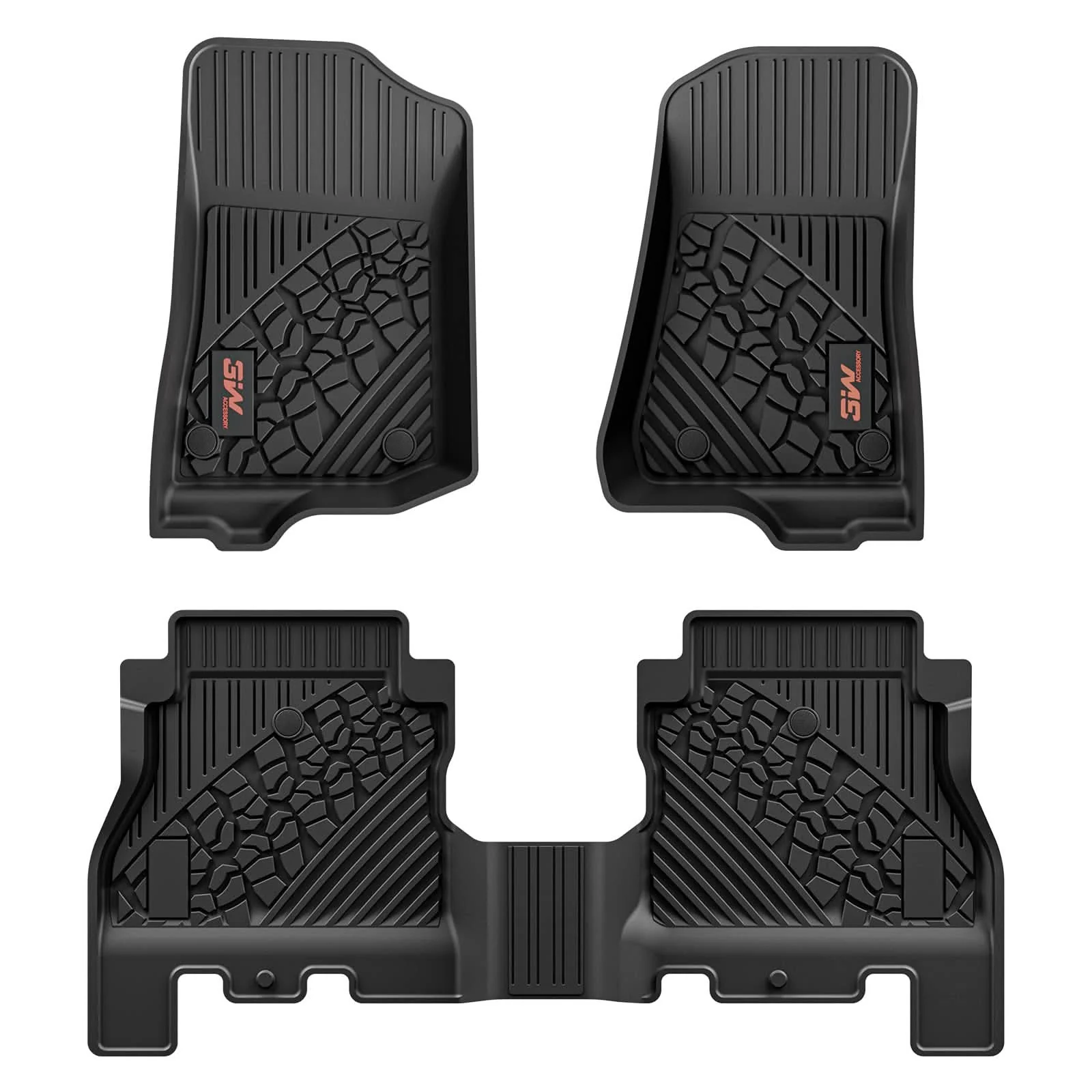3W Jeep Wrangler JL (Non JK or 4XE) 2018-2023 Custom Floor Mats / Trunk Mat TPE Material & All-Weather Protection - Image 6