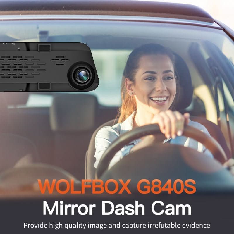 WOLFBOX G840S 12″ 4K Mirror Dash Cam 2160P Full HD Smart Rear View Camera Mirror Dash Cam - Image 6