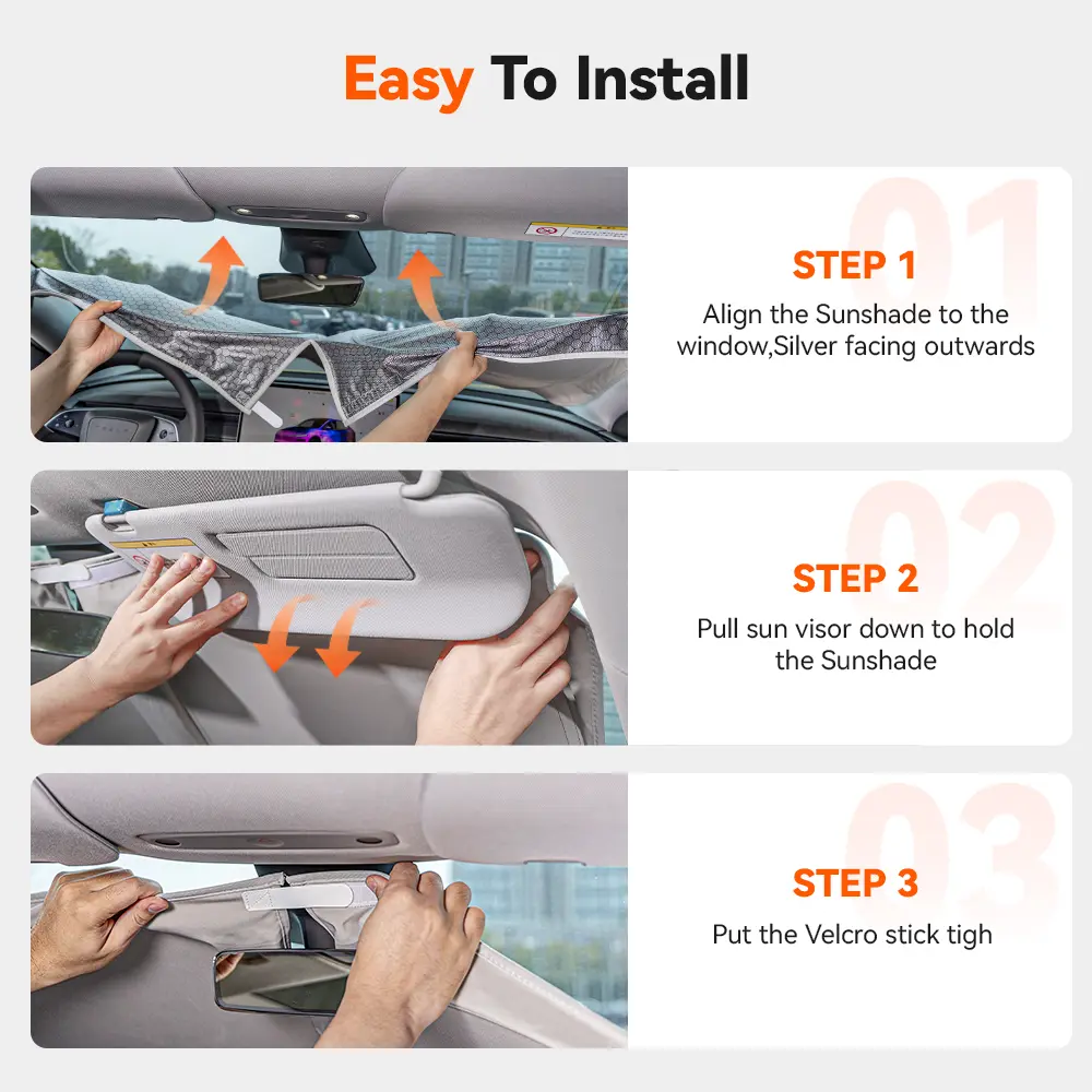 WOLFBOX Graphene Windshield Sunshade - Image 5