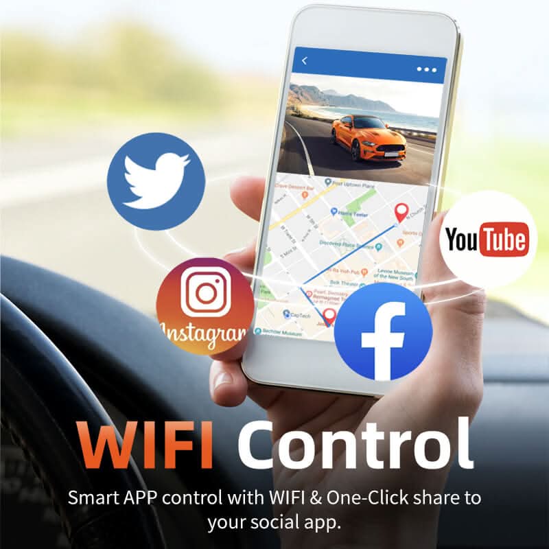 i07 | 3 Channel 2.5K+1080P+1080P Dashboard Recorder Built-in GPS WiFi - Image 6