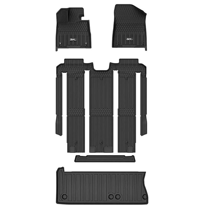 3W Toyota Sienna 7 Seat 2021-2023 Custom Floor Mats / Trunk Mat TPE Material & All-Weather Protection - Image 10