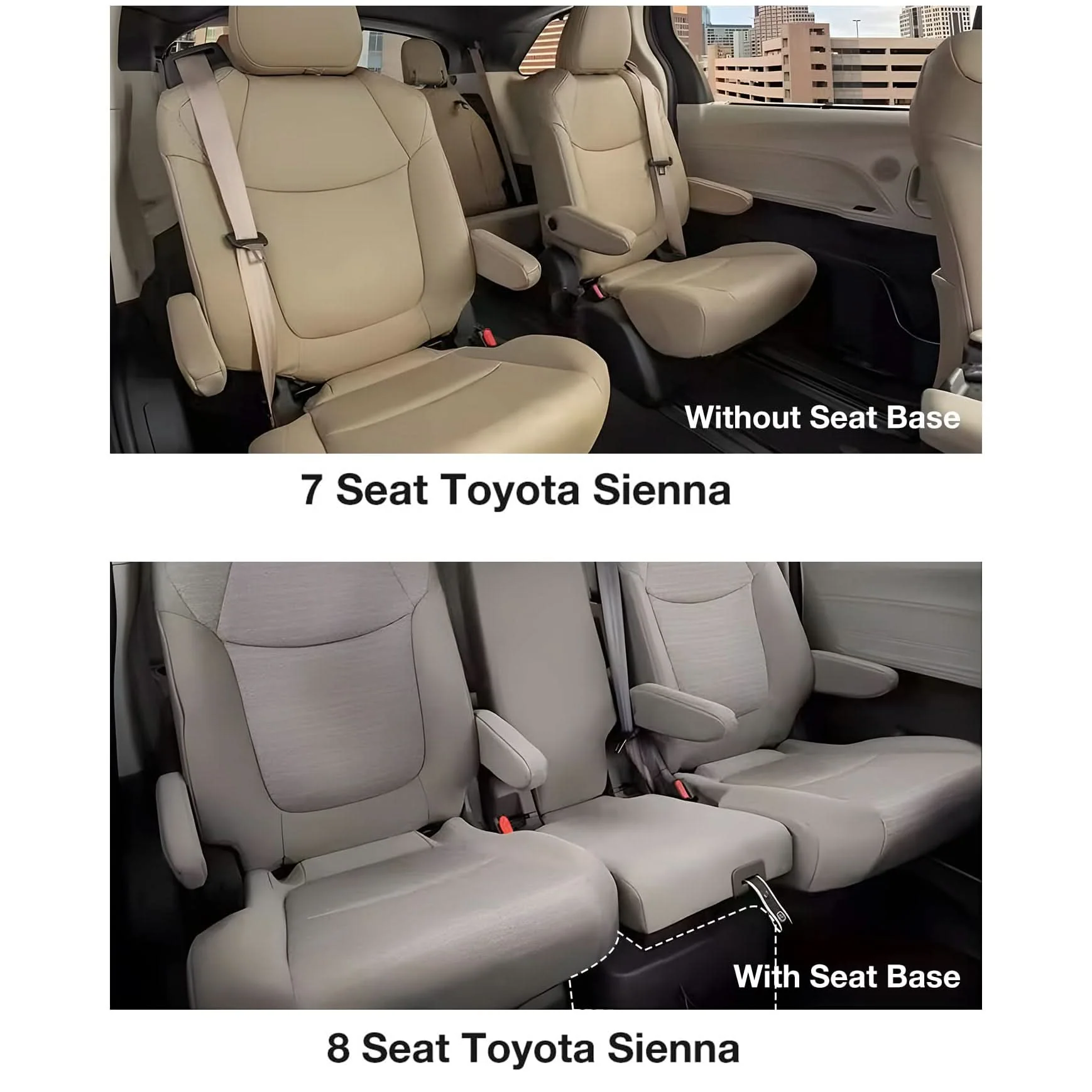 3W Toyota Sienna 7 Seat 2021-2023 Custom Floor Mats / Trunk Mat TPE Material & All-Weather Protection - Image 5