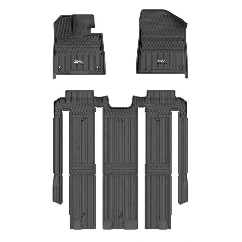 3W Toyota Sienna 7 Seat 2021-2023 Custom Floor Mats / Trunk Mat TPE Material & All-Weather Protection - Image 6