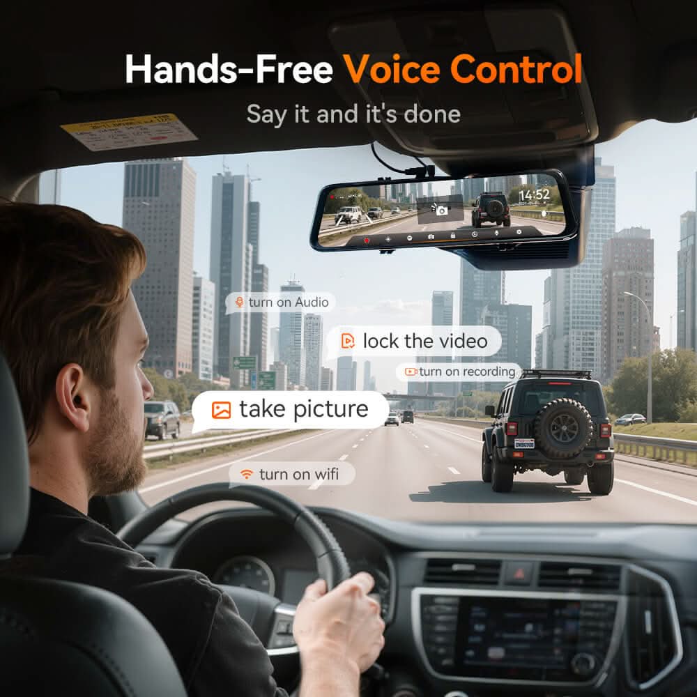 WOLFBOX G900Pro 12MP WiFi Touch Screen Rear View Mirror Dash Cam Smart Mirror with Exclusive 30-Month Warranty - Image 5