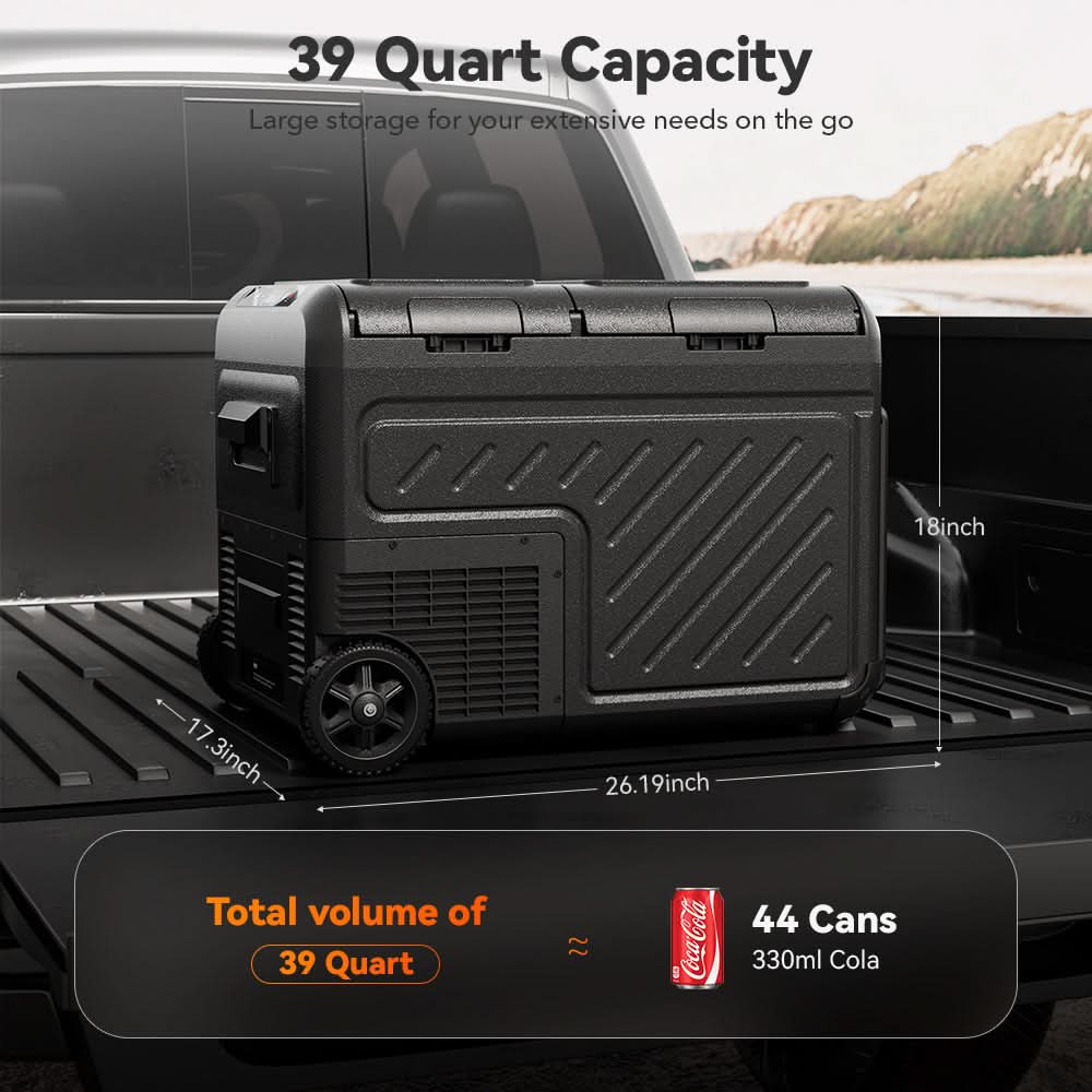 WOLFBOX 2nd Gen Dual Zone Car Fridge with App Control - 48qt, 12/24V DC (Copy) - Image 5