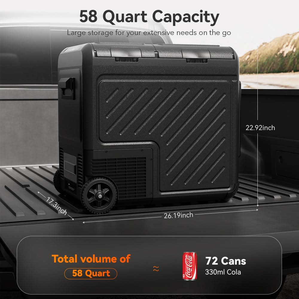 WOLFBOX 2nd Gen Dual Zone Car Fridge with App Control - 48qt, 12/24V DC (Copy) - Image 7