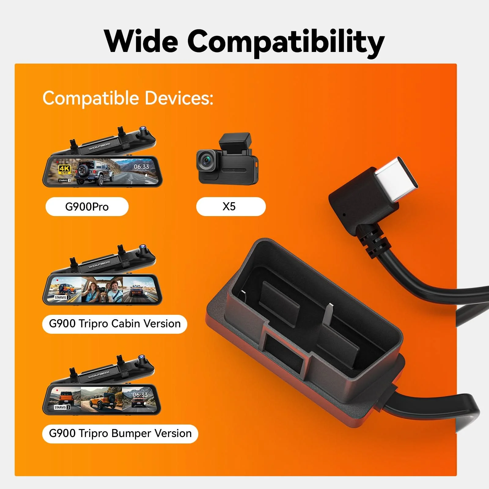 WOLFBOX Dashcam Multifunctional Hardwire Kit for G900TriPro - Image 4