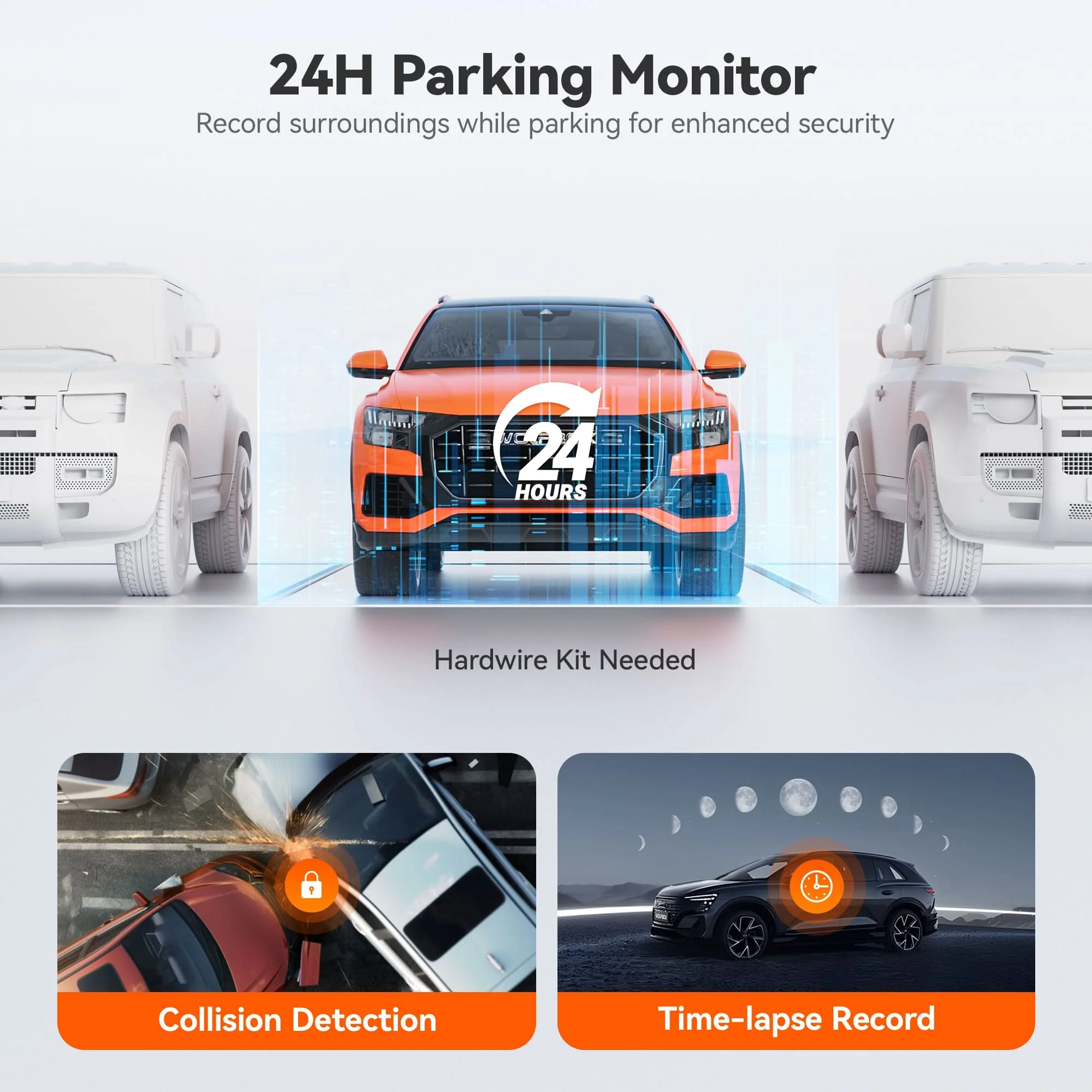 WOLFBOX G850Pro 4K Wifi ADAS Front and Rear Mirror Dash Cam - Image 7