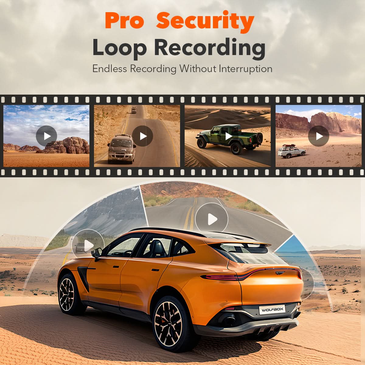 WOLFBOX G900Pro 12MP Smart Rear View Mirror Dash Cam with WiFi and Touch Screen with Exclusive 30-Month Warranty - Image 6