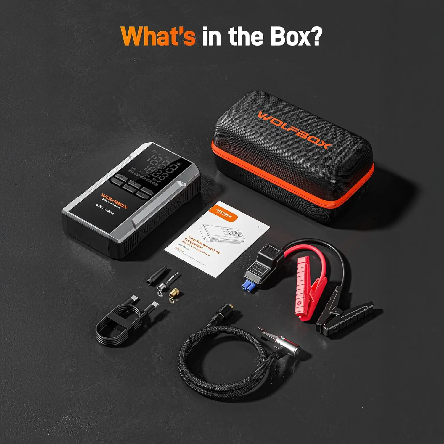 Wolfbox MegaVolt 24Air/16Air Jump Starter with Air Compressor - Image 8