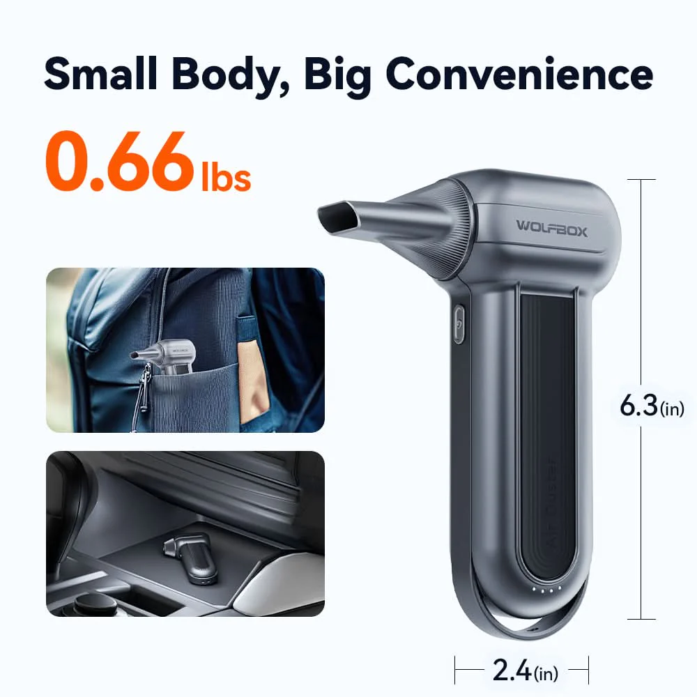WOLFBOX MF100 Compressed Air Duster - Super Power Electric Air Duster - Image 9