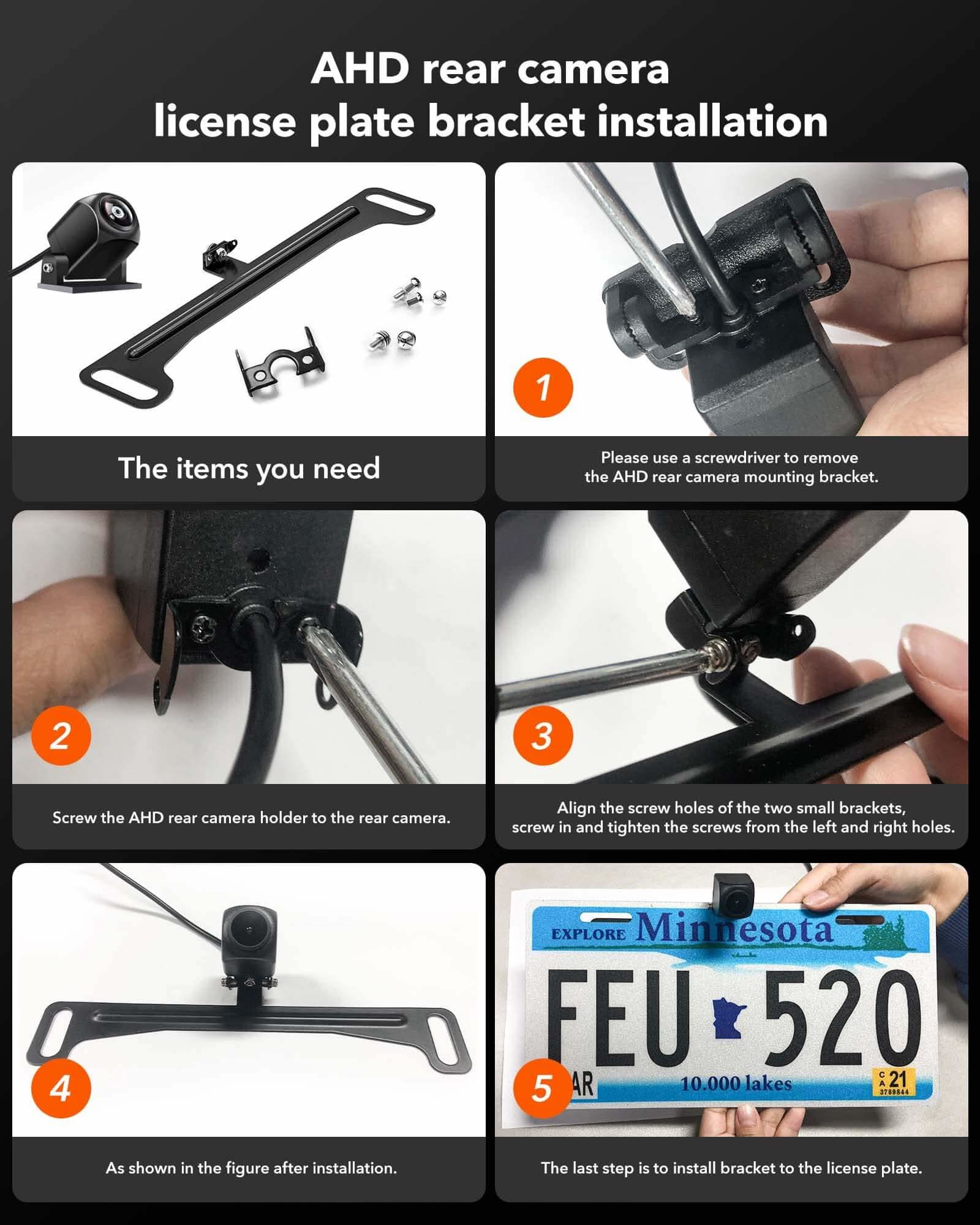 WOLFBOX Reverse Camera Plate Bracket for Easier Rear Cam Installation - Image 4