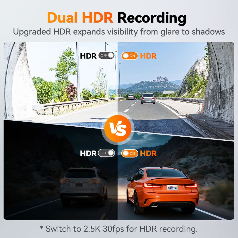 WOLFBOX X3 2.5K 60FPS STARVIS 2 IMX675 with ADAS  Mini Dash Cam - Image 7