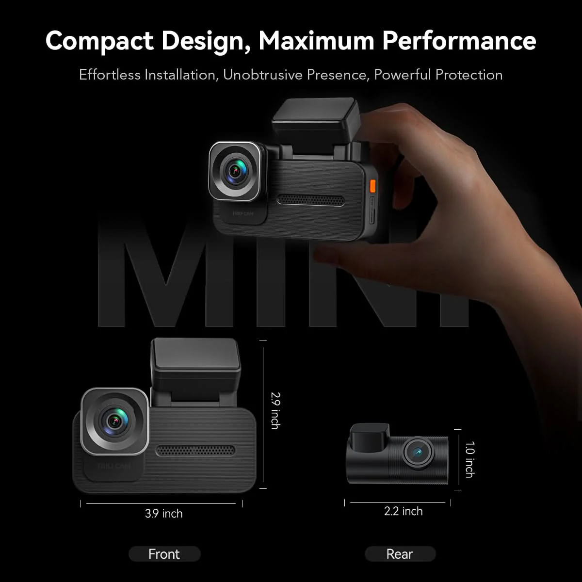 WOLFBOX X5 3 Channel Touchscreen WiFi Mini Dash Camera - Image 6
