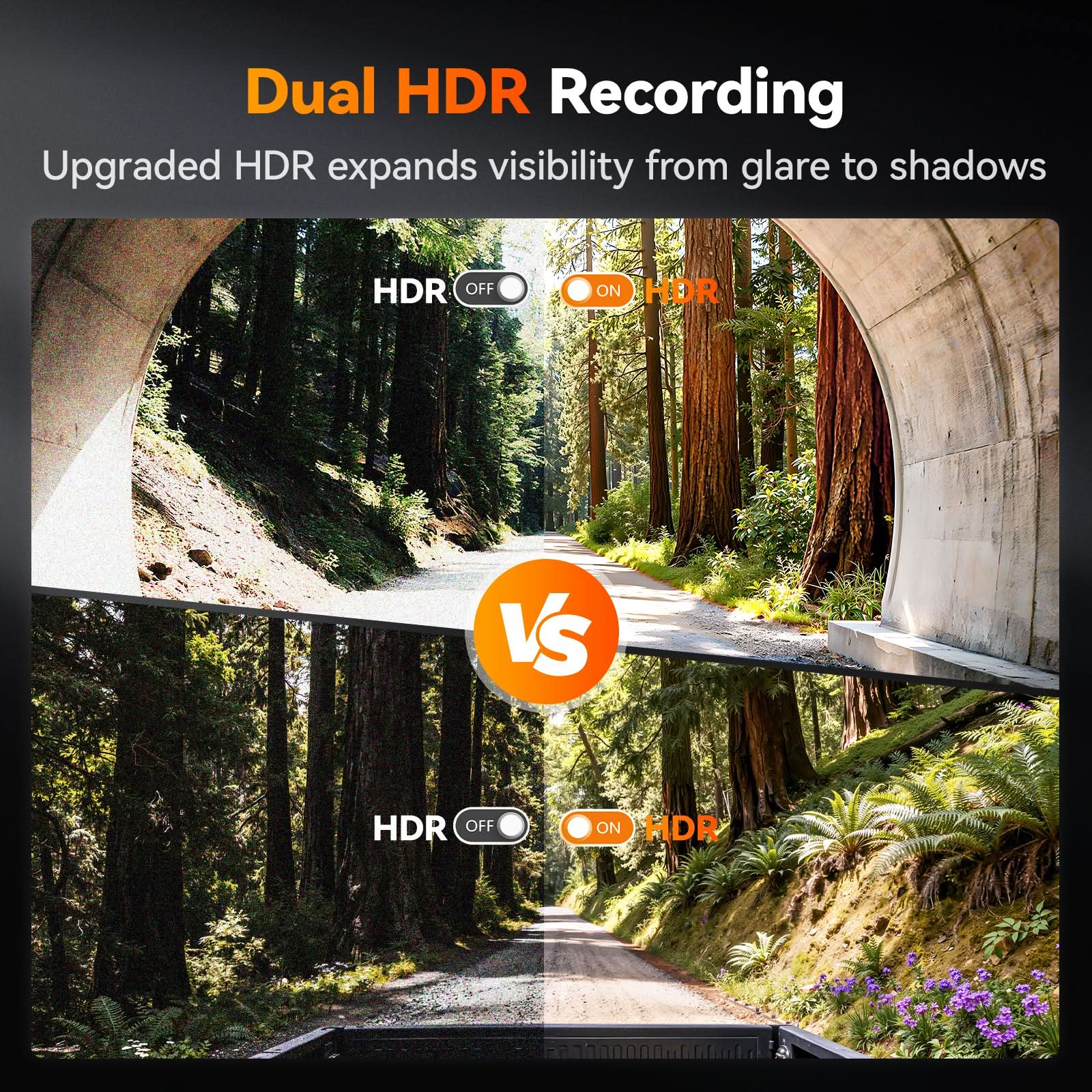 Wolfbox X5 Duo 4K+2.5K STARVIS 2 IMX678 Front and Rear MIni Dash Cam - Image 5